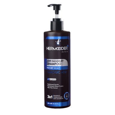 شامپو ضد شوره مو هرمودر مدل SALICYLIC ACID مناسب موهای خشک حجم 400 میلی لیتر
