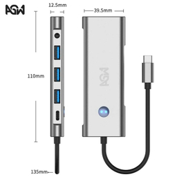 USB هاب 9 پورت Type-C ای جی دبلیو مدل BYL-2410