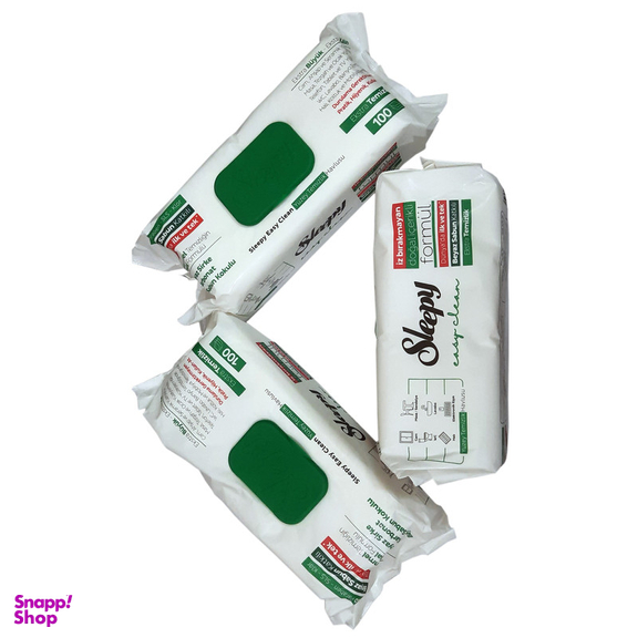 دستمال مرطوب تمیزکننده سطوح اسلیپی مدل Easy Clean بسته 100 عددی