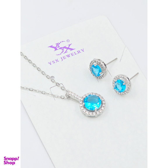 نیم ست زیور زنانه وای اس ایکس کریستال سواروسکی طرح جواهر کد JAV7800076