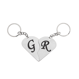 جاکلیدی گیلواره زراوشان مدل قلب دو تکه حرف G R