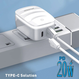 شارژر دیواری 20 وات کینگ استار مدل KW193C PD به همراه کابل USB-C