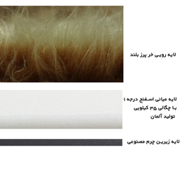 فرش فانتزی شاران هوم طرح خز پرز بلند مدل اسفنج دار زمینه نسکافه ای