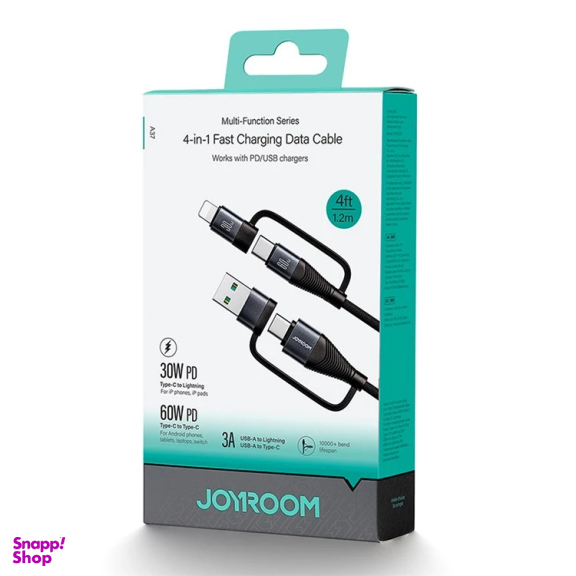 کابل دیتا USB/Type-C به Lightning/Type-C جوی روم مدل SA37-2T2 طول 1.2 متر