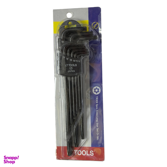 آچار آلن لایت مدل فوق بلند کد SMT-LIGHT-JAPAN--T10-t50-SORAKH DAR مجموعه 9 عددی