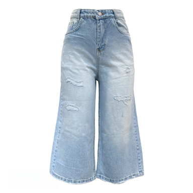 شلوار جین زنانه کد 8813 رنگ آبی روشن