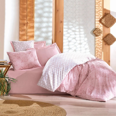 سرویس کاور لحاف کاتن باکس مدل Best Pembe یکنفره 3 تکه