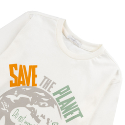 تیشرت آستین بلند پسرانه فیورلا مدل کره زمین کد 44539