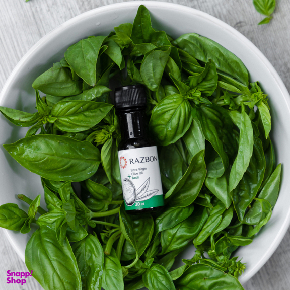 روغن زیتون فرابکر تک نفره رزبن با طعم ریحان حجم 20 میلی لیتر