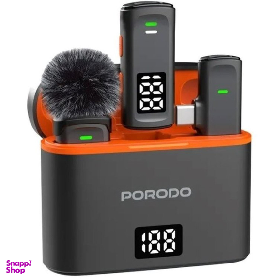 میکروفون بی سیم یقه ای پرودو مدل Porodo Lavalier Microphone PD