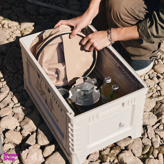 سطل و سينک آب تاشو زيپ دار 20 ليتری نیچرهایک مدل Lingwo Collapsible Round Bucket کد CF010