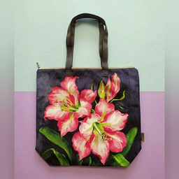 کیف پارچه ای زنانه مدل گل سوسن