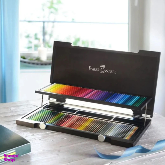 مداد رنگی فابر کاستل مدل پلی کروم 120 رنگ جعبه چوبی