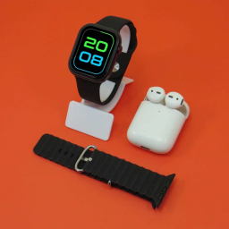 ساعت هوشمند ورنا مدل W46 Max به همراه هندزفری بی سیم طرح اپل مدل Airpod