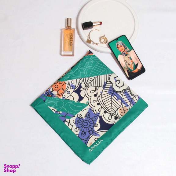 روسری زنانه آنالیا مدل ابریشم مزونی کد 9071