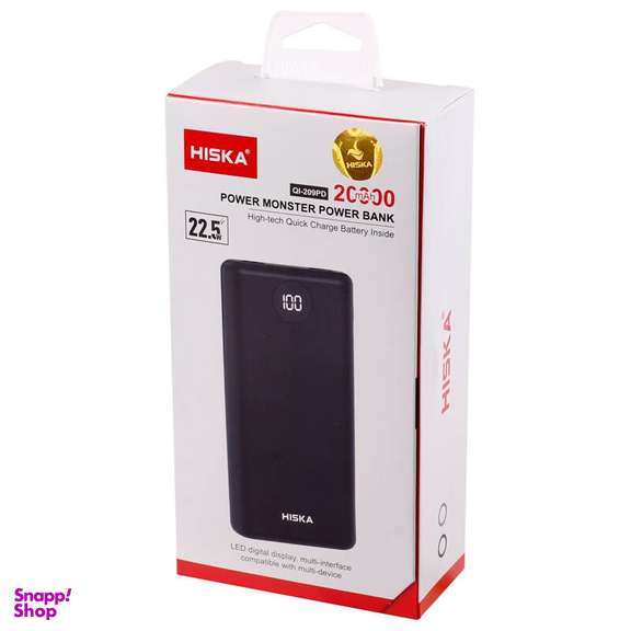 پاوربانک هیسکا مدل QI-209PD ظرفیت 20000 میلی آمپر ساعت