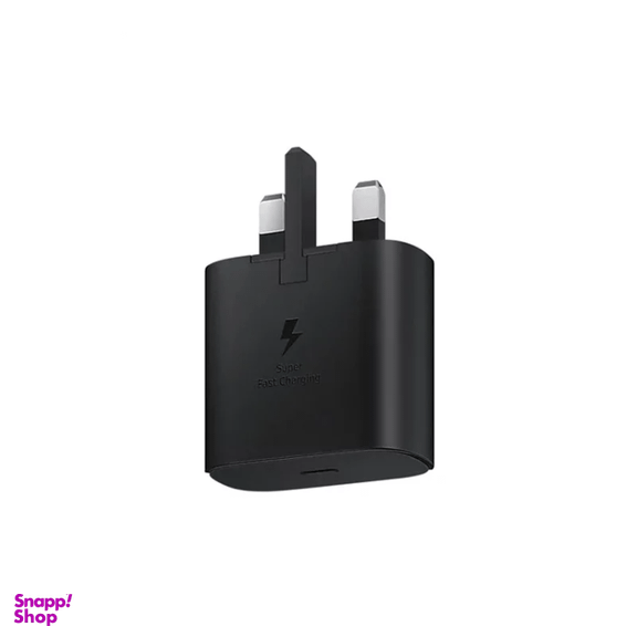 شارژر دیواری 25 وات سامسونگ مدل EP-TA800 به همراه تبدیل 3 به 2 آدرون مدل چراغ دار