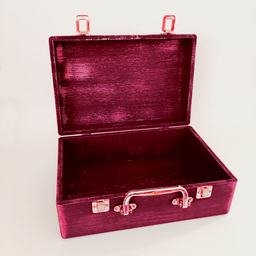 جعبه هدیه چوبی مدل چمدان بهاری کد WS637