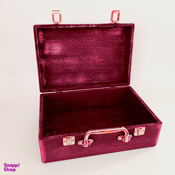 جعبه هدیه چوبی مدل چمدان بهاری کد WS637