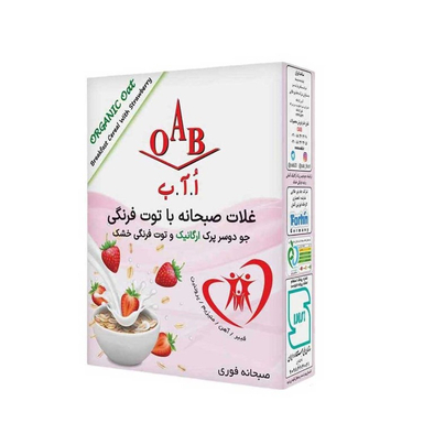 جو دوسر پرک صبحانه با توت فرنگی ارگانیک ا آ ب وزن 200 گرم