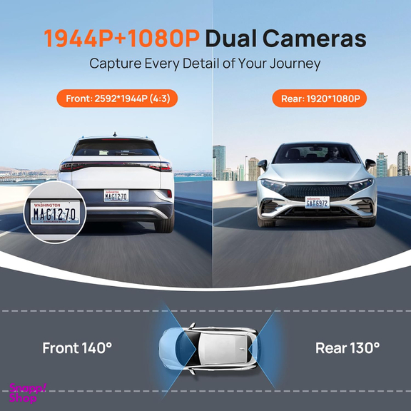 دوربین فیلم برداری خودرو سونتی می مدل 70mai Dual Dash Cam A510s RearCam RC11 به همراه دوربین عقب
