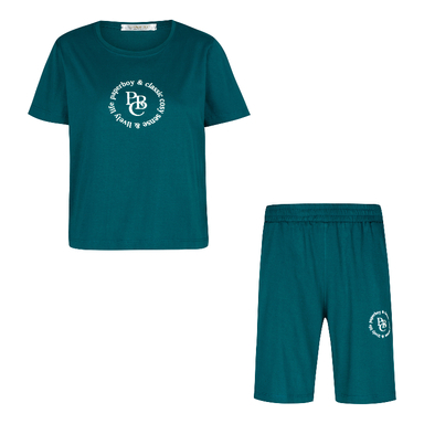 ست تیشرت و شلوارک زنانه لوینت مدل Lively کد 6400 رنگ سبز کله غازی