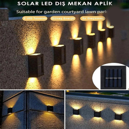 چراغ پارکی خورشیدی سولونیکس مدل 4LED-Solar-Wall Lamp مجموعه 6 عددی