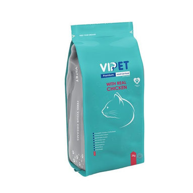 غذای خشک گربه بالغ وی پت مدل پریمیوم طعم مرغ وزن 3 کیلوگرم