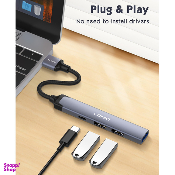 هاب 4 پورت USB-A الدینیو مدل DS-44C