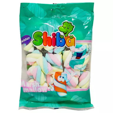 مارشمالو طنابی شیبا مدل Twister وزن 100 گرم
