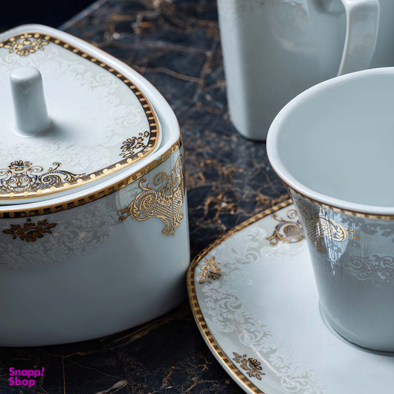 سرویس غذاخوری 30 پارچه چینی پردیس کاشان سری پاریس طرح برلیان کد 184