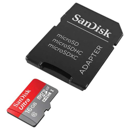 کارت حافظه‌ microSDXC کلاس 10 استاندارد مدل UHS-I U1 سرعت 100MBps ظرفیت 16 گیگابایت به همراه آداپتور SD