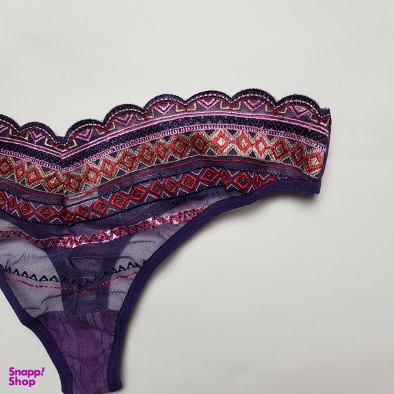 ست شورت و سوتین زنانه برتا مدل توری کد 2420PU رنگ بنفش
