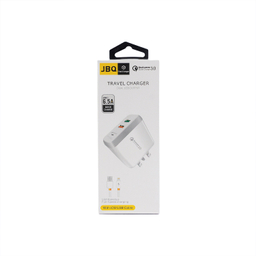 شارژر دیواری 40 وات جی بی کیو مدل F-2USB به همراه کابل Lightning