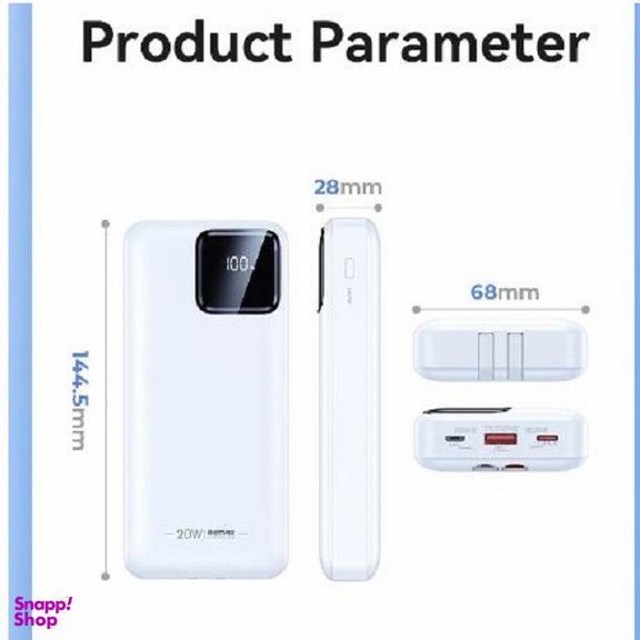 پاوربانک ریمکس مدل Fast Charge 22.5W ظرفیت 20000 میلی آمپر ساعت