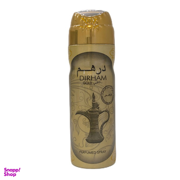 اسپری خوشبو کننده بدن ارض الزعفران مدل Dirham Gold حجم 200 میلی لیتر