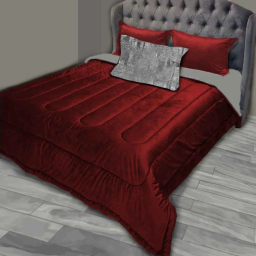 سرویس روتختی دو نفره 7 تکه نوپه هوم مدل M15 به همراه روبالشی طرح دار مینیمال سه بعدی