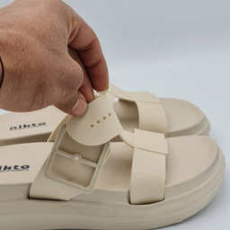 صندل زنانه نیکتا مدل تک سگک کد 731 رنگ نسکافه ای