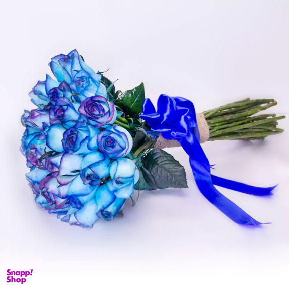 دسته گل رز طبیعی گل باختر کد 21926