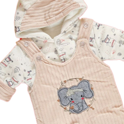 کاپشن نوزاد طرح فیل کد 223 رنگ کرم