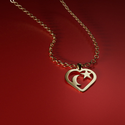 آویز گردنبند طلا 18 عیار زنانه مدوپد مدل ستاره و ماه کد kc18249
