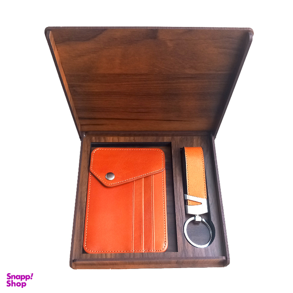 ست هدیه 2 تکه چرم طبیعی مدل sarvakcharm کد 3203