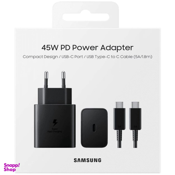 شارژر موبایل 45 وات سامسونگ T4510 به همراه کابل Type-C طول 1.8 متر - ویتنام