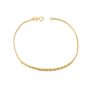 دستبند طلا 18 عیار زنانه دیانا مدل طنابی کد 68