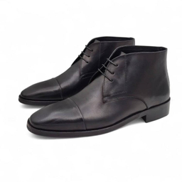 نیم بوت مردانه چرم ریباری مدل Z25 رنگ مشکی