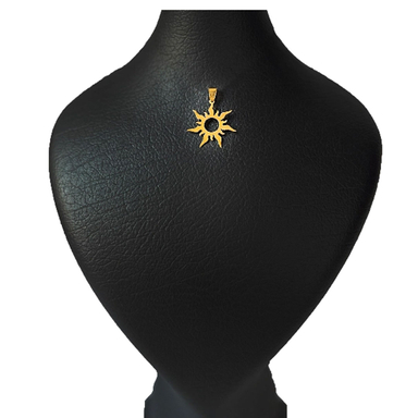 پلاک گردنبند طلا 18 عیار زنانه مدل خورشید تابان شرق