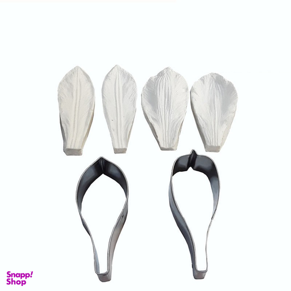 ست کاتر و وینر فوندانت به گز مدل گل آلسترومریا مجموعه 6 عددی