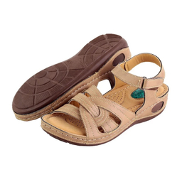 صندل زنانه شهپر مدل پرستو رنگ کرم