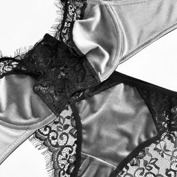 ست سوتین و شورت زنانه نوشه پوش مدل پلانچ کد 85001 رنگ طوسی