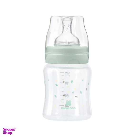 شیشه شیر کیکابو طرح برگ گنجایش 120 میلی لیتر